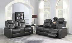 Korbach Upholstered Power^2 Loveseat Charcoal