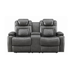 Korbach Upholstered Power^2 Loveseat Charcoal