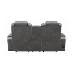 Korbach Upholstered Power^2 Loveseat Charcoal