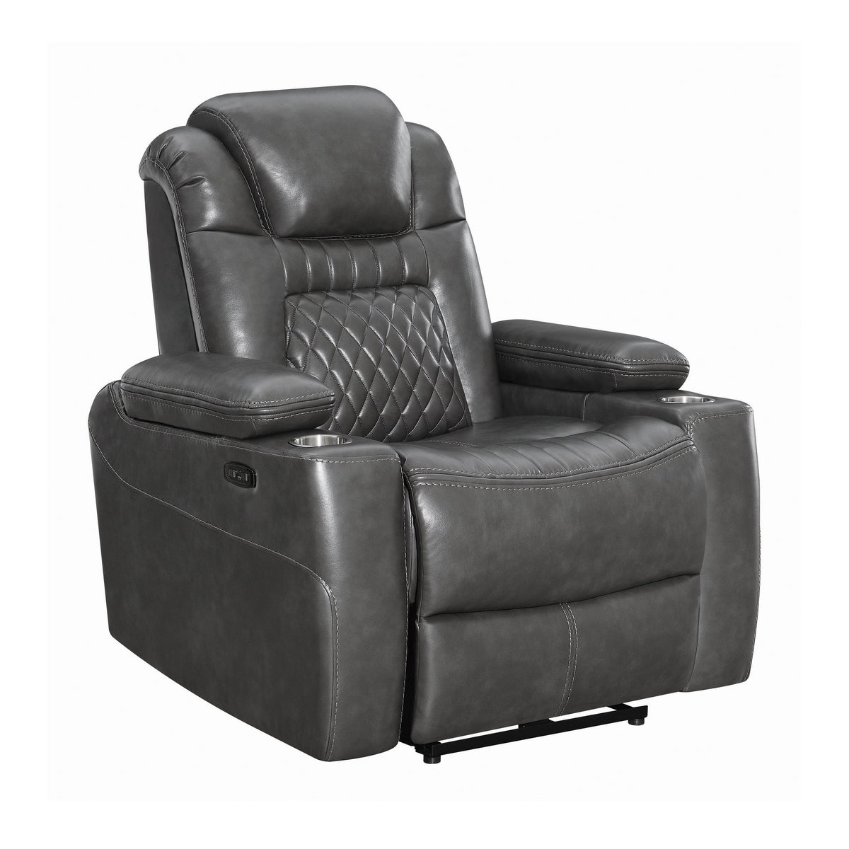 Korbach Upholstered Power^2 Recliner Charcoal