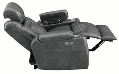 Korbach Upholstered Power^2 Recliner Charcoal