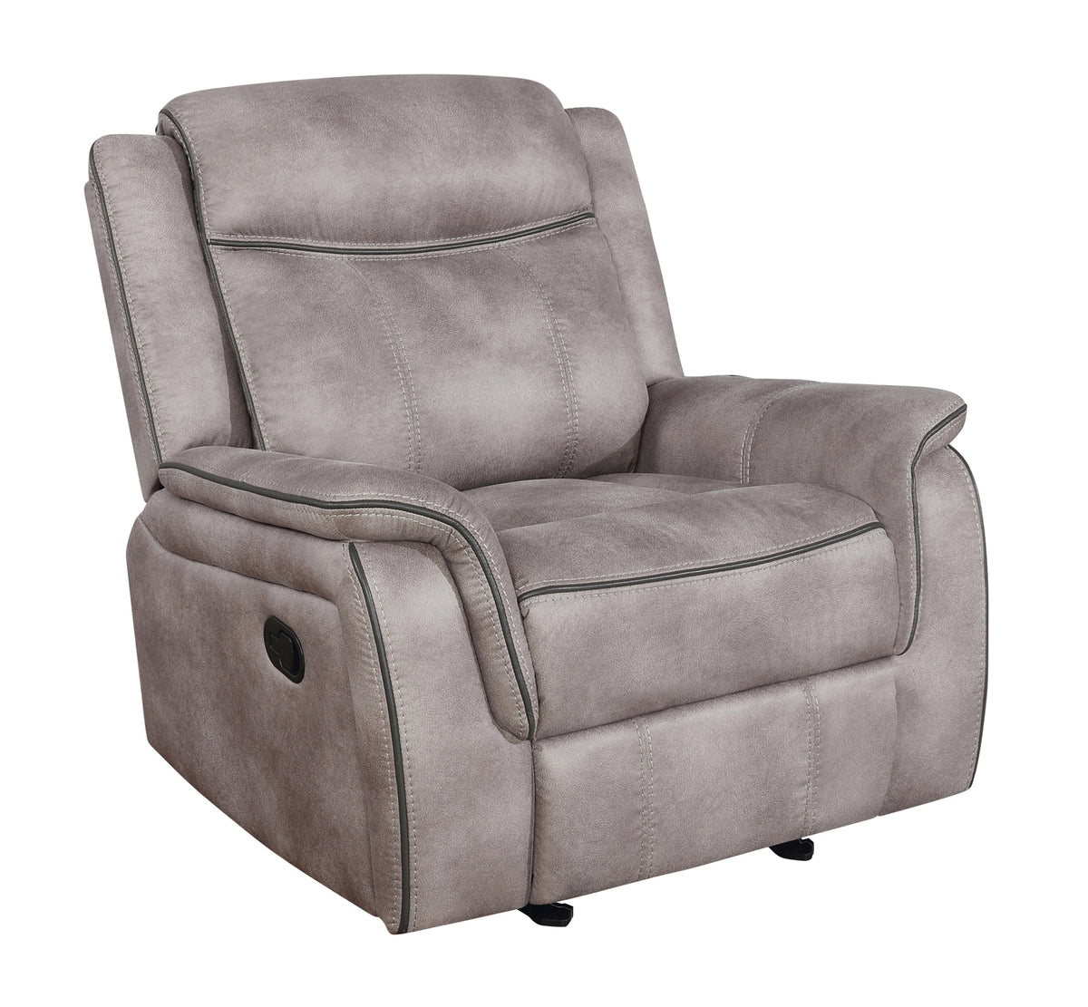 Lawrence Upholstered Tufted Back Glider Recliner