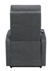 Howie Tufted Upholstered Power Lift Recliner Charcoal