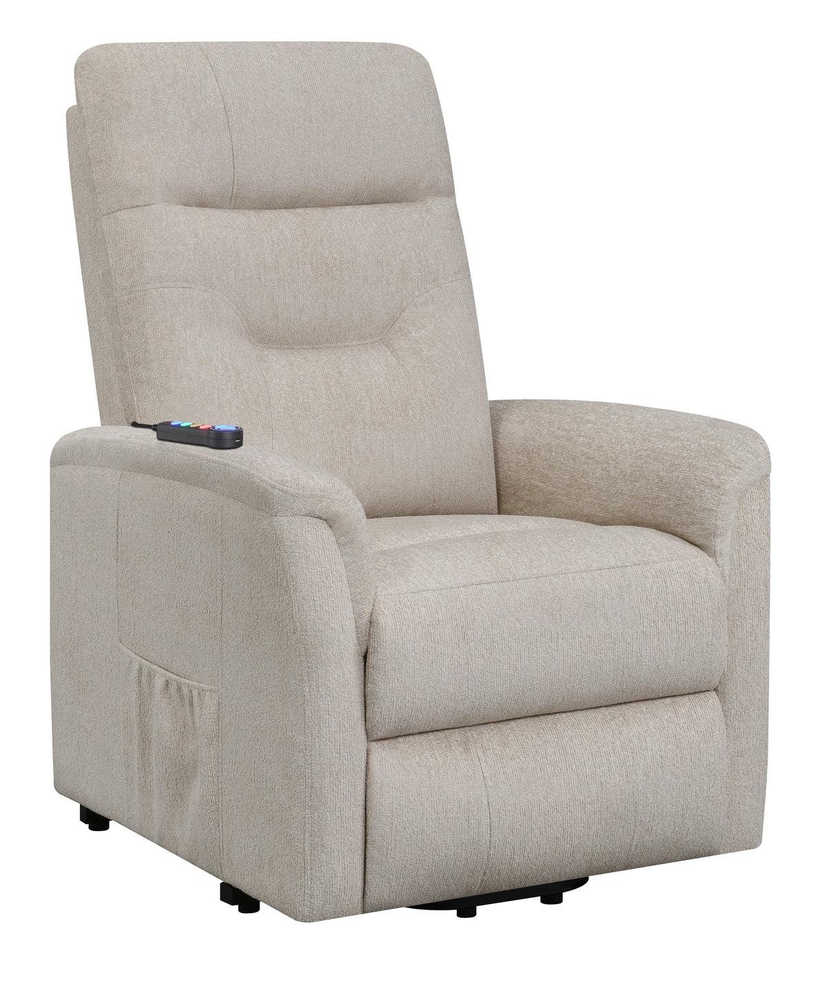 Henrietta Power Lift Recliner with Storage Pocket Beige