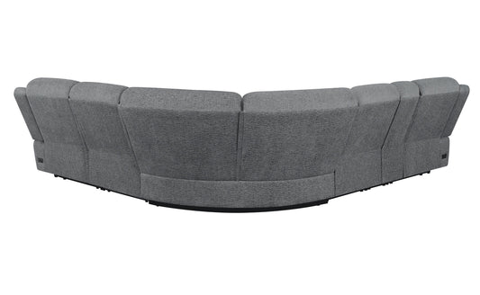 Bahrain 6-piece Upholstered Motion Sectional Charcoal