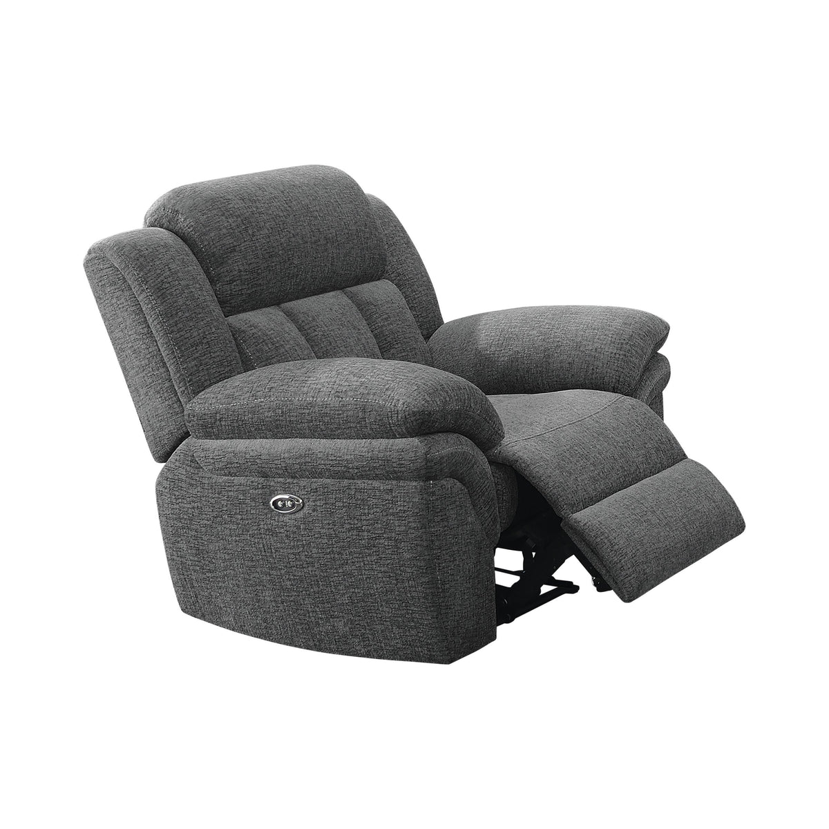 Bahrain Upholstered Power Glider Recliner Charcoal