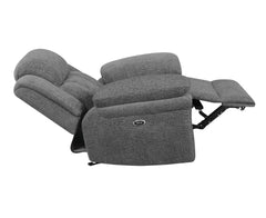 Bahrain Upholstered Power Glider Recliner Charcoal