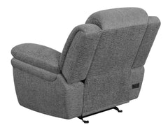 Bahrain Upholstered Power Glider Recliner Charcoal