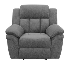 Bahrain Upholstered Glider Recliner Charcoal