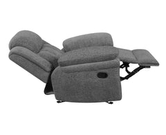 Bahrain Upholstered Glider Recliner Charcoal