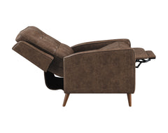 Davidson Upholstered Tufted Push Back Recliner Brown