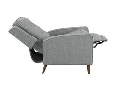 Davidson Upholstered Tufted Push Back Recliner Grey