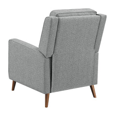 Davidson Upholstered Tufted Push Back Recliner Grey