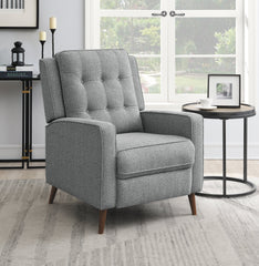 Davidson Upholstered Tufted Push Back Recliner Grey