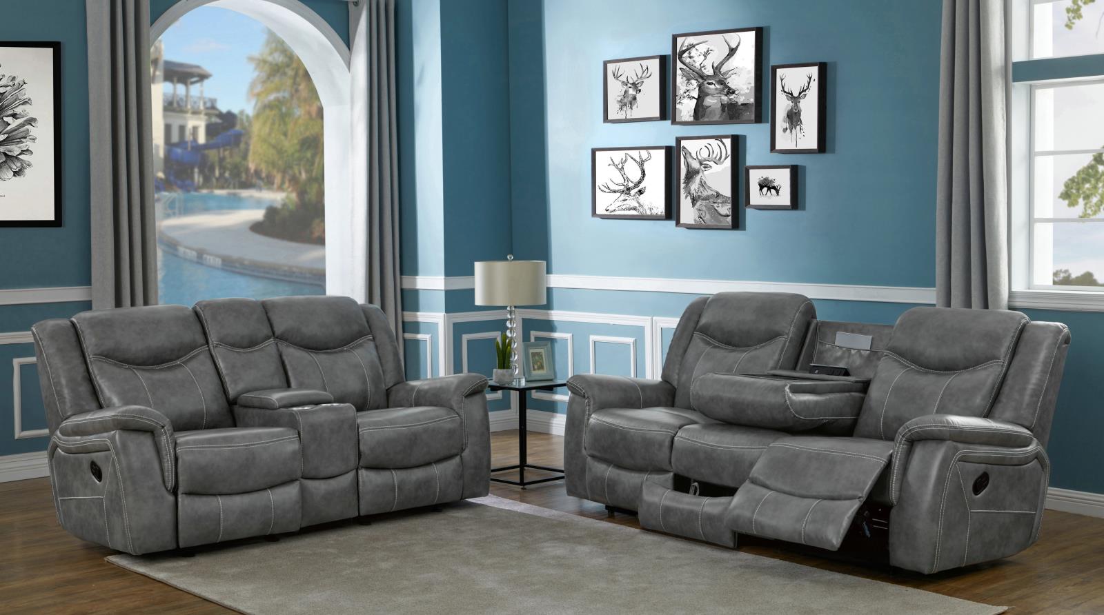 Mykesha Conrad 2-Piece Living Room Set Grey