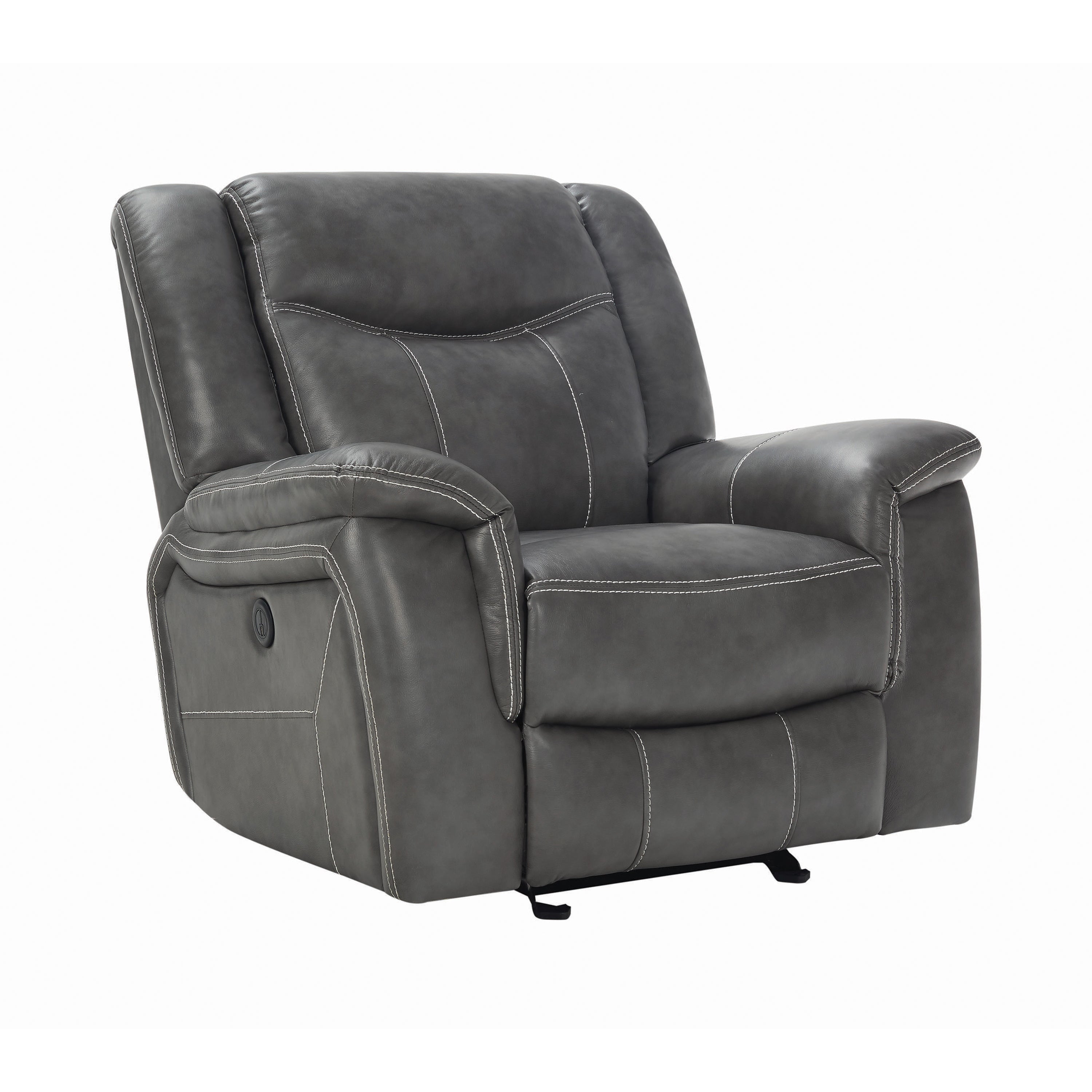 Conrad Upholstered Motion Glider Recliner Grey