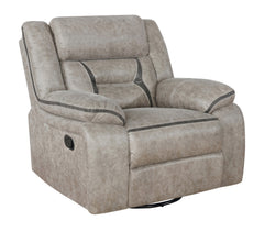 Greer Upholstered Tufted Back Glider Recliner