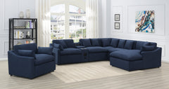 Destino 6-piece Modular Power Sectional Midnight Blue