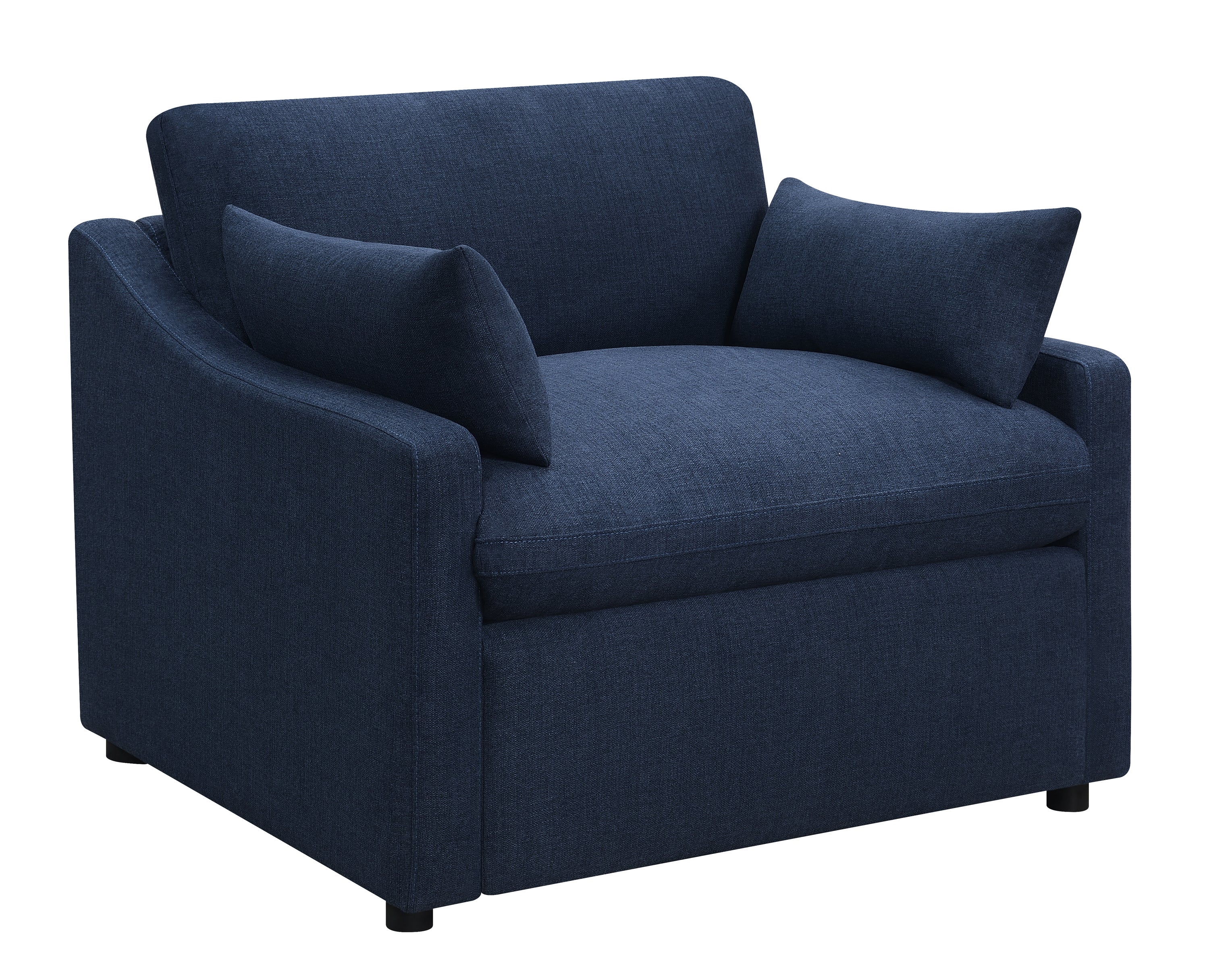 Destino Cushion Back Power Recliner Midnight Blue