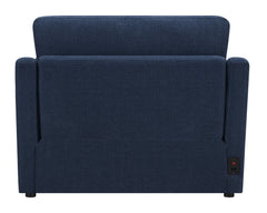 Destino Cushion Back Power Recliner Midnight Blue