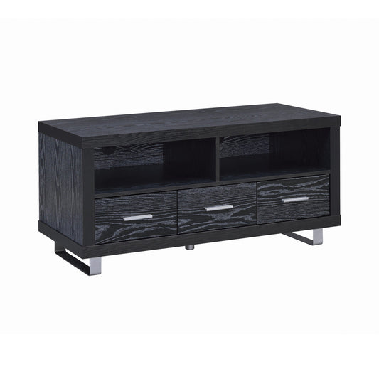 Alton 48? 3-drawer TV Console Black Oak