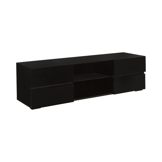 Anthony 4-drawer TV Console Glossy Black