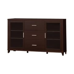 Lewes 2-door TV Stand with Adjustable Shelves Cappuccino