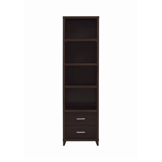 Lewes 2-drawer Media Tower Cappuccino