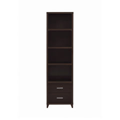 Lewes 2-drawer Media Tower Cappuccino