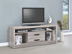 Burke 2-drawer TV Console Grey Driftwood