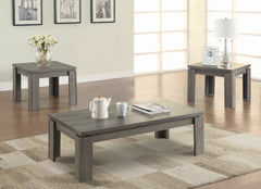 Cain 3-piece Occasional Table Set Weathered Grey