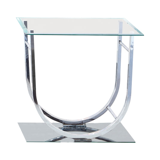 Danville U-shaped End Table Chrome