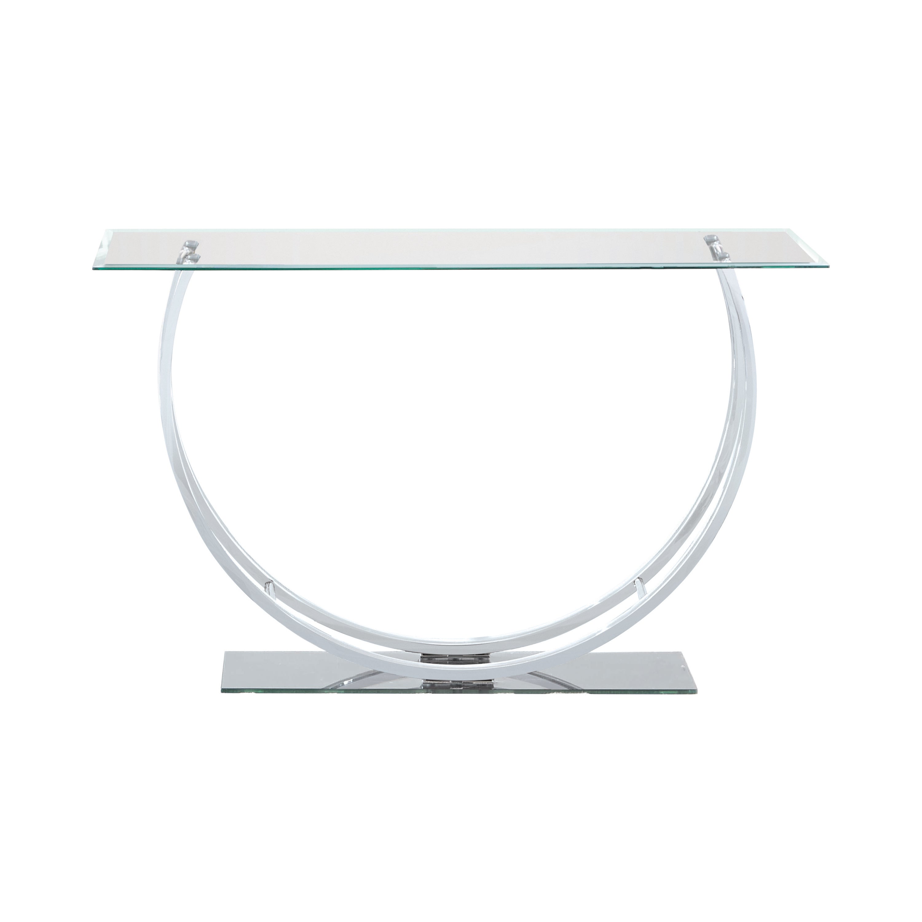 Danville U-shaped Sofa Table Chrome