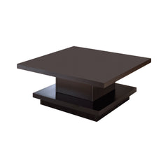 Reston Pedestal Square Coffee Table Cappuccino