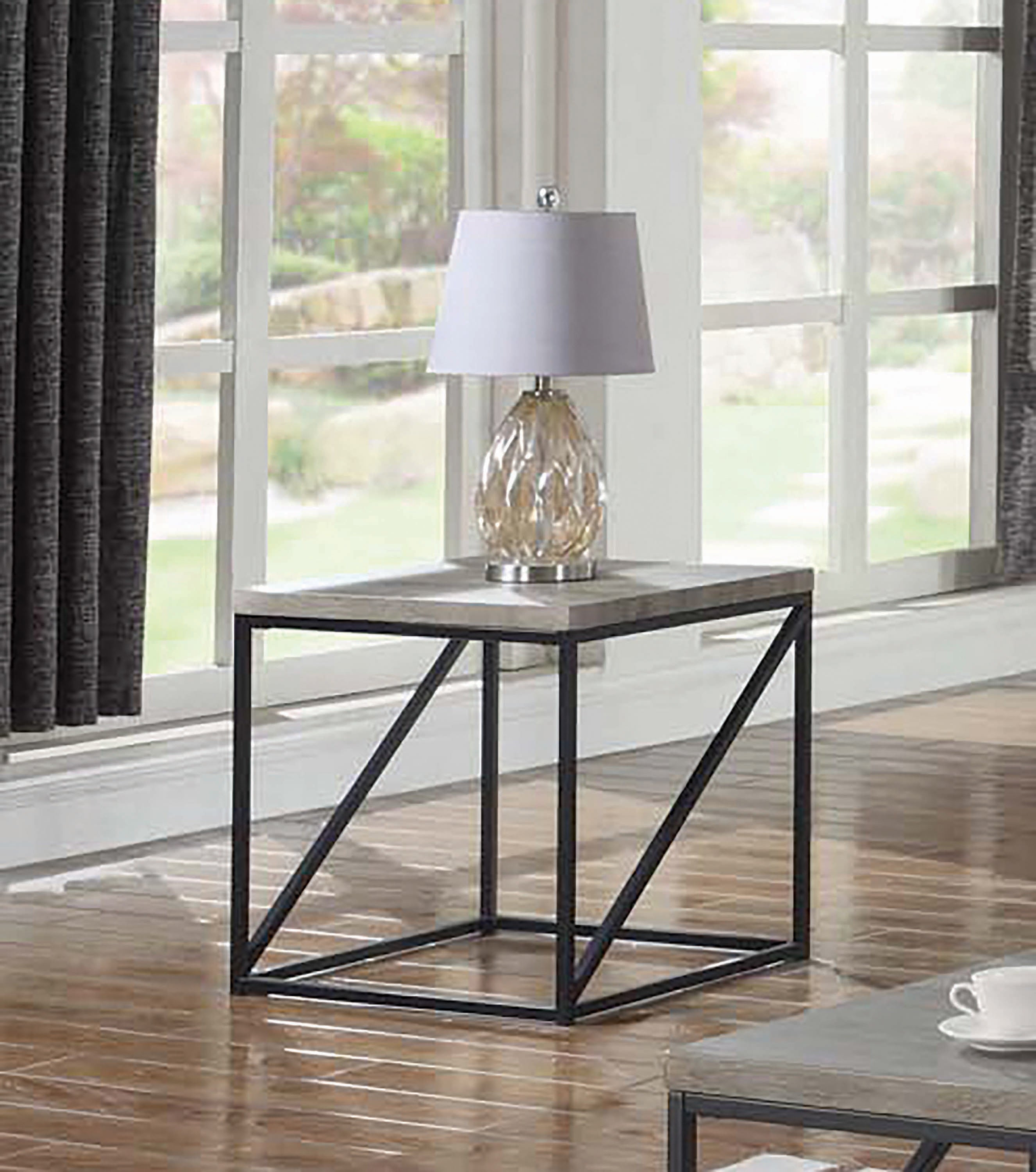 Birdie Square End Table Sonoma Grey