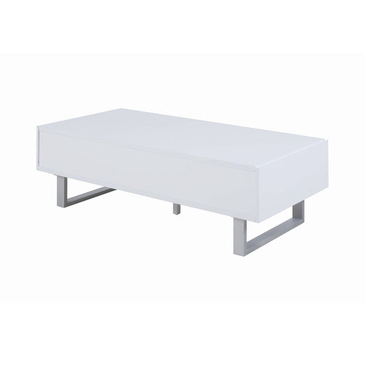 Atchsion 2-drawer Coffee Table High Glossy White