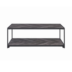 Beckley Chevron Coffee Table Rustic Grey Herringbone