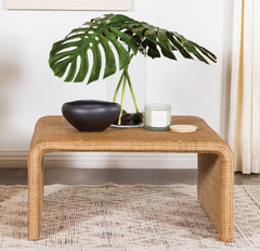 Juanita Square Rattan Coffee Table Natural