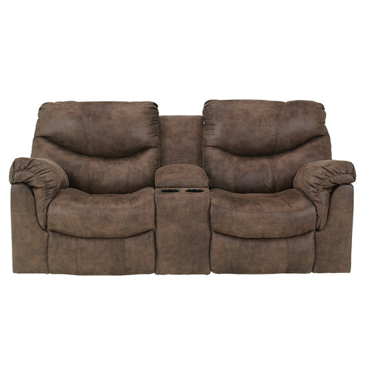 Alzena Reclining Loveseat with Console Ashley