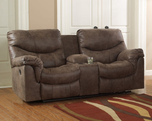 Alzena Reclining Loveseat with Console Ashley