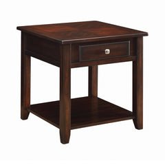 Bradford Square 1-shelf End Table Walnut