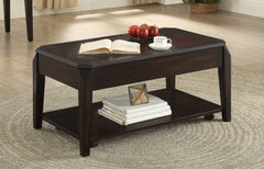 Baylor Lift Top Coffee Table with Hidden Storage Walnut