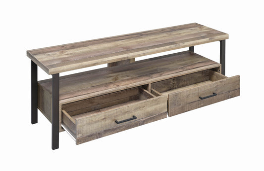 Ruston 59? 2-drawer TV Console Weathered Pine