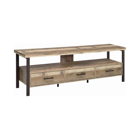 Ruston 71? 3-drawer TV Console Weathered Pine