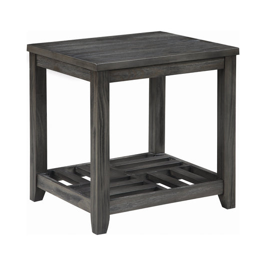 Cliffview 1-shelf Rectangular End Table Grey