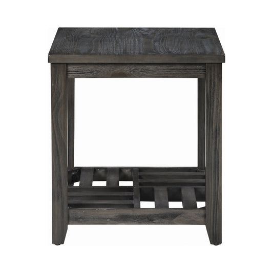 Cliffview 1-shelf Rectangular End Table Grey