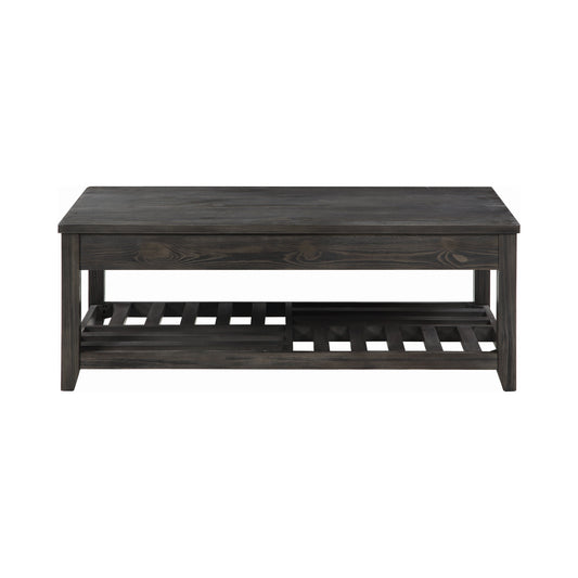 Cliffview Lift Top Coffee Table with Storage Cavities Grey