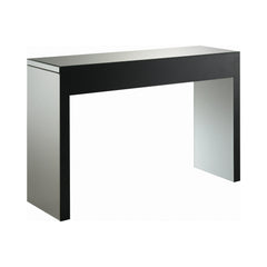 Gillian Rectangular Sofa Table Silver and Clear Mirror