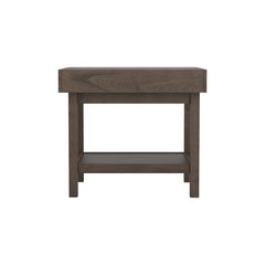 Owen Rectangle End Table with Shelf Wheat Brown