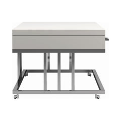 Dalya 2-drawer Rectangular Coffee Table Glossy White and Chrome